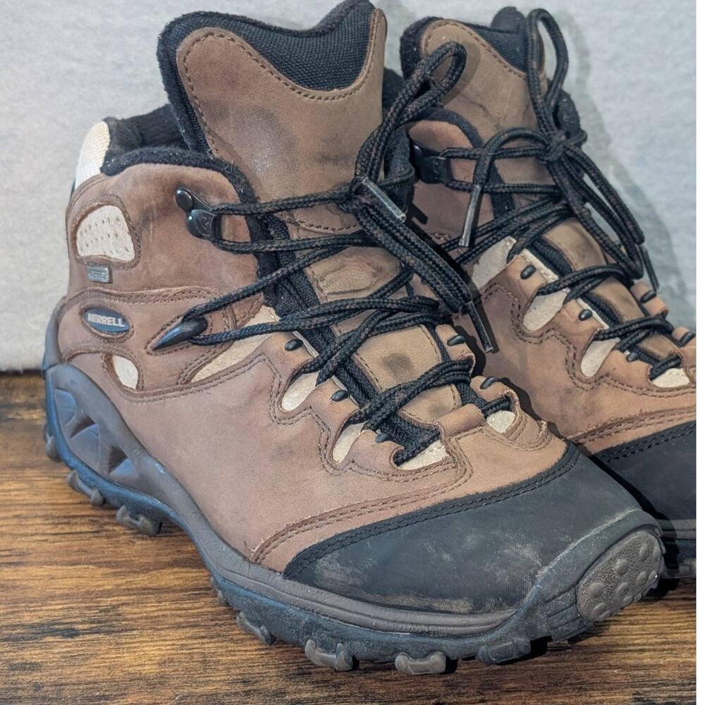 Merrell Boots Women's 7.5 Brown Plack Iceblade Polartec Waterproof